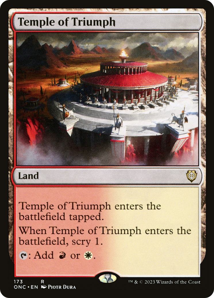 Image of Temple of Triumph (ONC-173) - Phyrexia: All Will Be One Commander