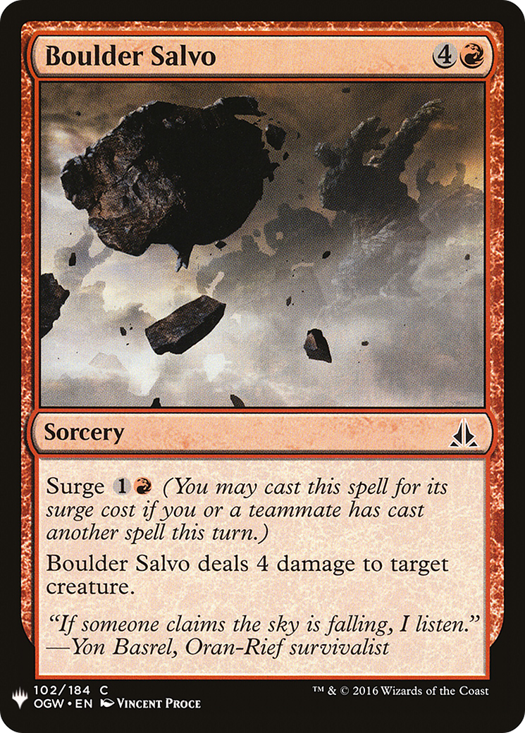 Image of Boulder Salvo (LIST-OGW-102) - The List