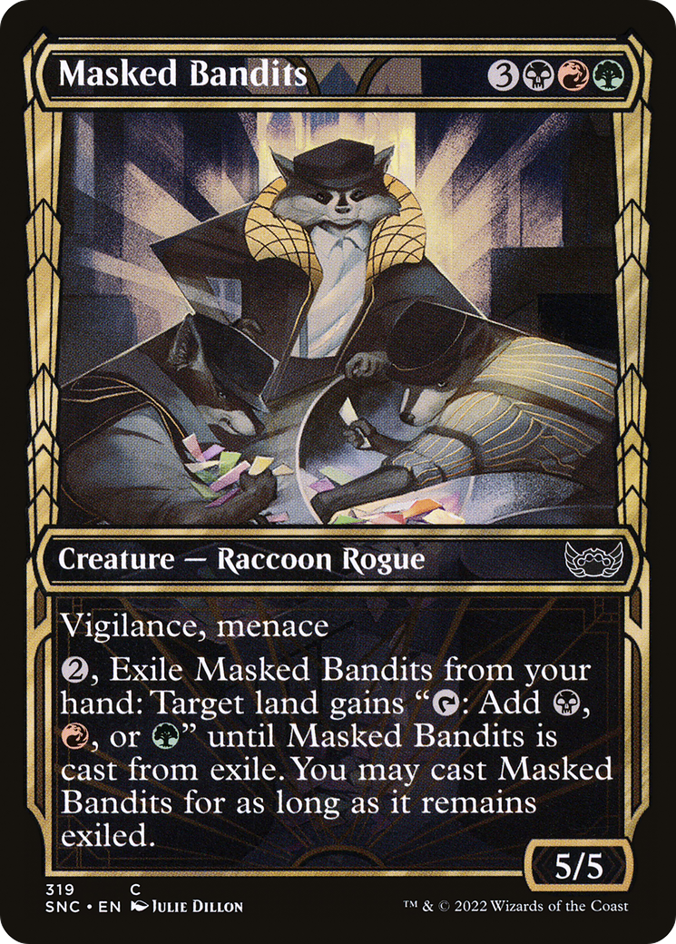 Image of Masked Bandits (Showcase) (SNC-319) - Streets of New Capenna: (Showcase) Foil