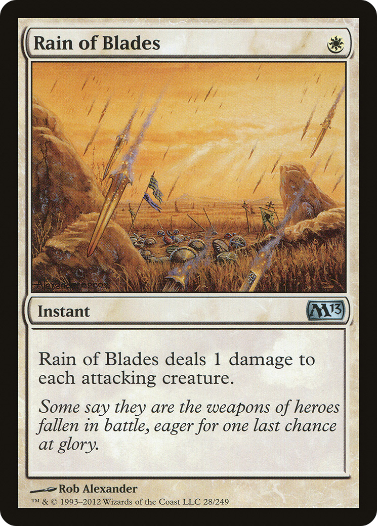 Image of Rain of Blades (M13-028) - Magic 2013 Foil