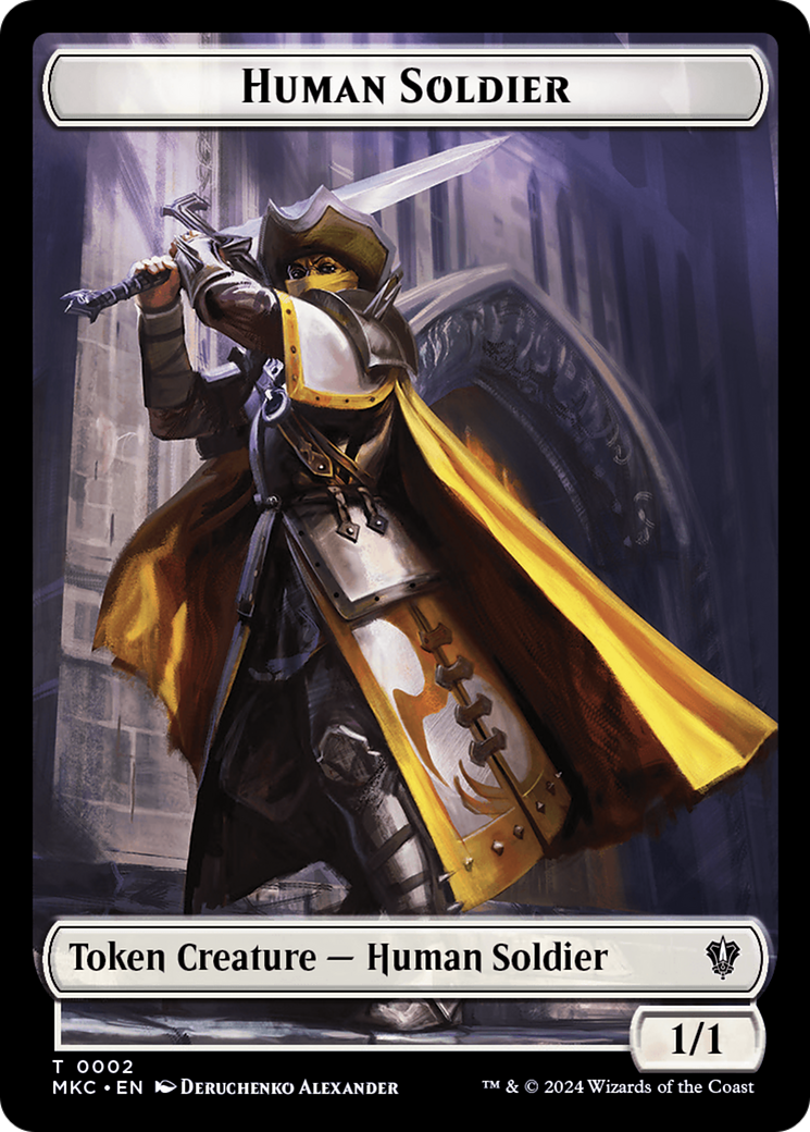 Image of Human Soldier (TMKC-002) - Murders at Karlov Manor Commander Tokens Foil