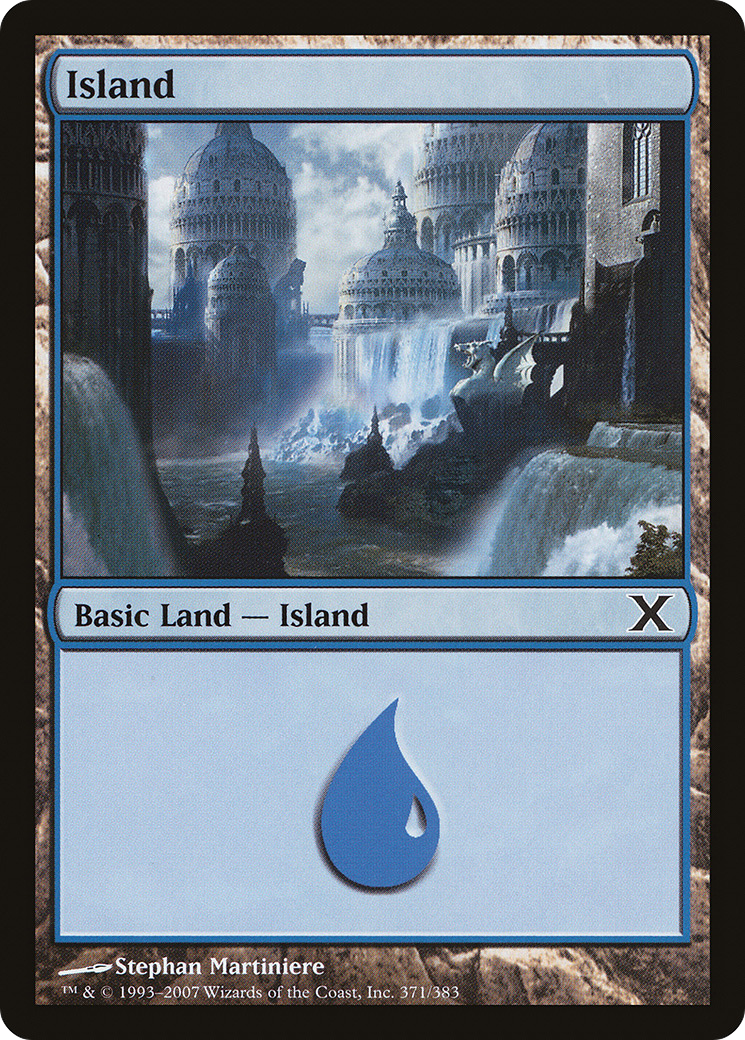 Image of Island (371) (10E-371) - Tenth Edition Foil