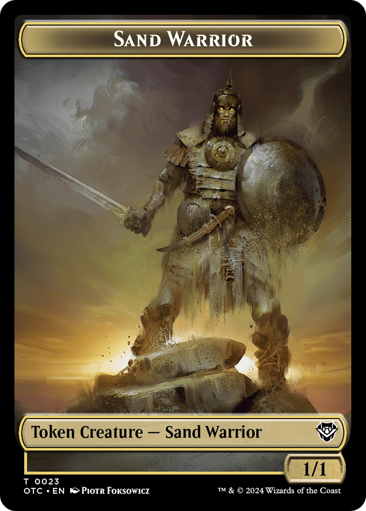 Image of Sand Warrior (TOTC-023) - Outlaws of Thunder Junction Commander Tokens Foil