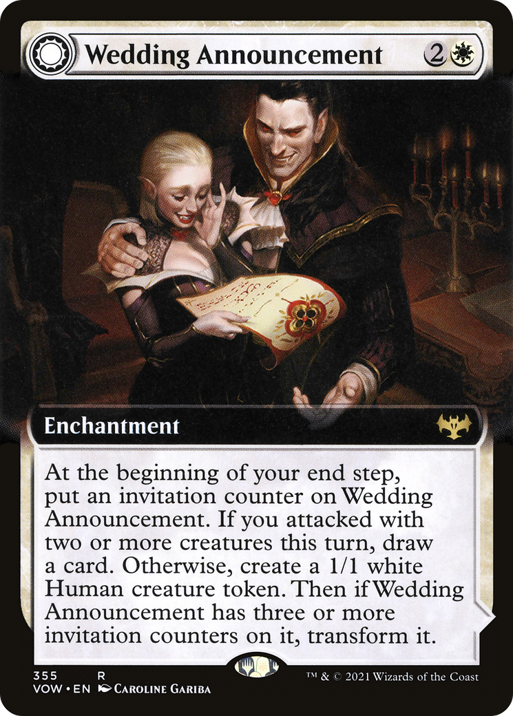 Image of Wedding Announcement (Extended Art) (VOW-355) - Innistrad: Crimson Vow: (Extended Art, Double Faced Transform)