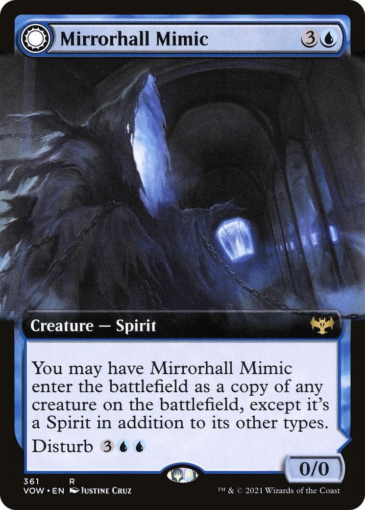 Image of Mirrorhall Mimic (Extended Art) (VOW-361) - Innistrad: Crimson Vow: (Extended Art, Double Faced Transform) Foil