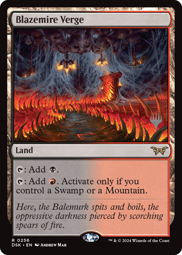 Image of Blazemire Verge (PPDSK-256) - Duskmourn: House of Horror Promos Foil