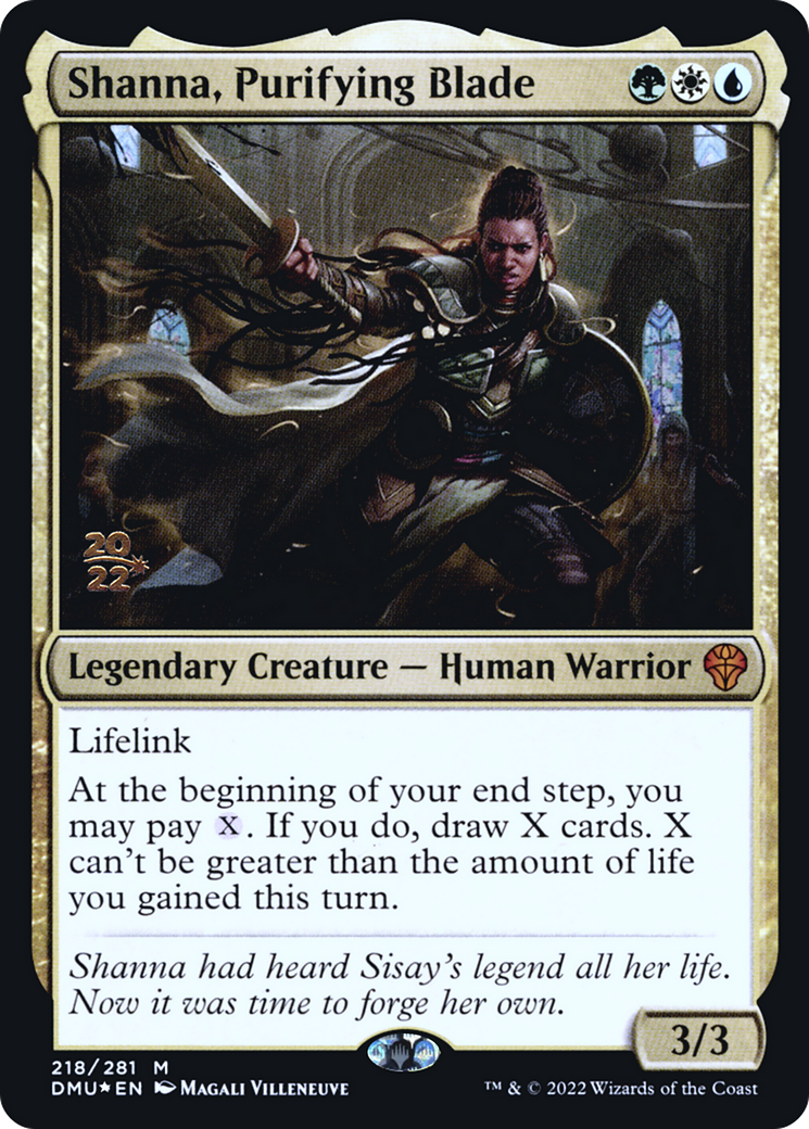 Image of Shanna, Purifying Blade (PRE-218S) - Dominaria United Promos Foil
