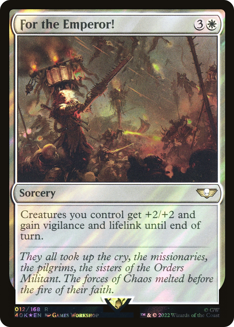 Image of For the Emperor! (Surge Foil) (40K-012) - Warhammer 40,000 Commander Foil