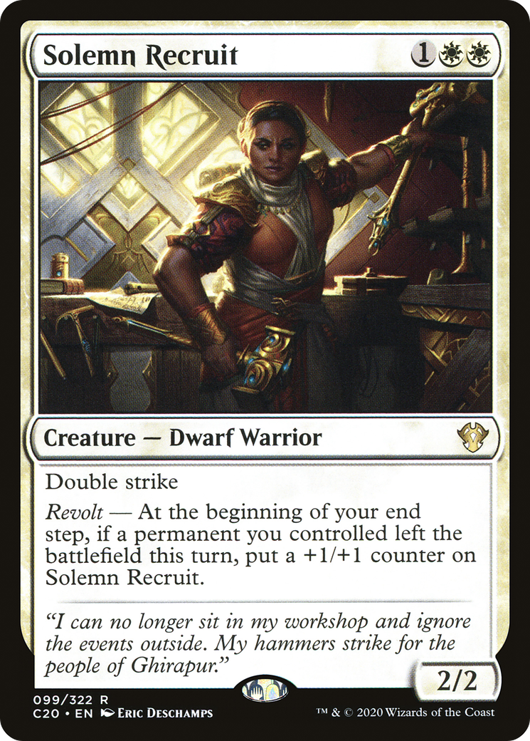 Image of Solemn Recruit (C20-099) - Commander 2020