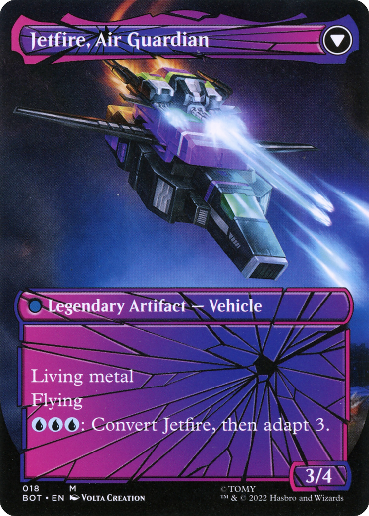 Image of Jetfire, Ingenious Scientist (Shattered Glass) (BOT-018) - Transformers: (convertdfc, shatteredglass) (Borderless)