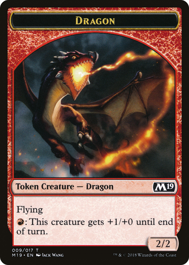 Image of Dragon Token (009) (M19-009) - Core Set 2019 Tokens