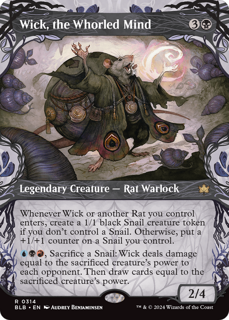 Image of Wick, the Whorled Mind (Showcase) (BLB-314) - Bloomburrow: (Showcase) (Borderless)
