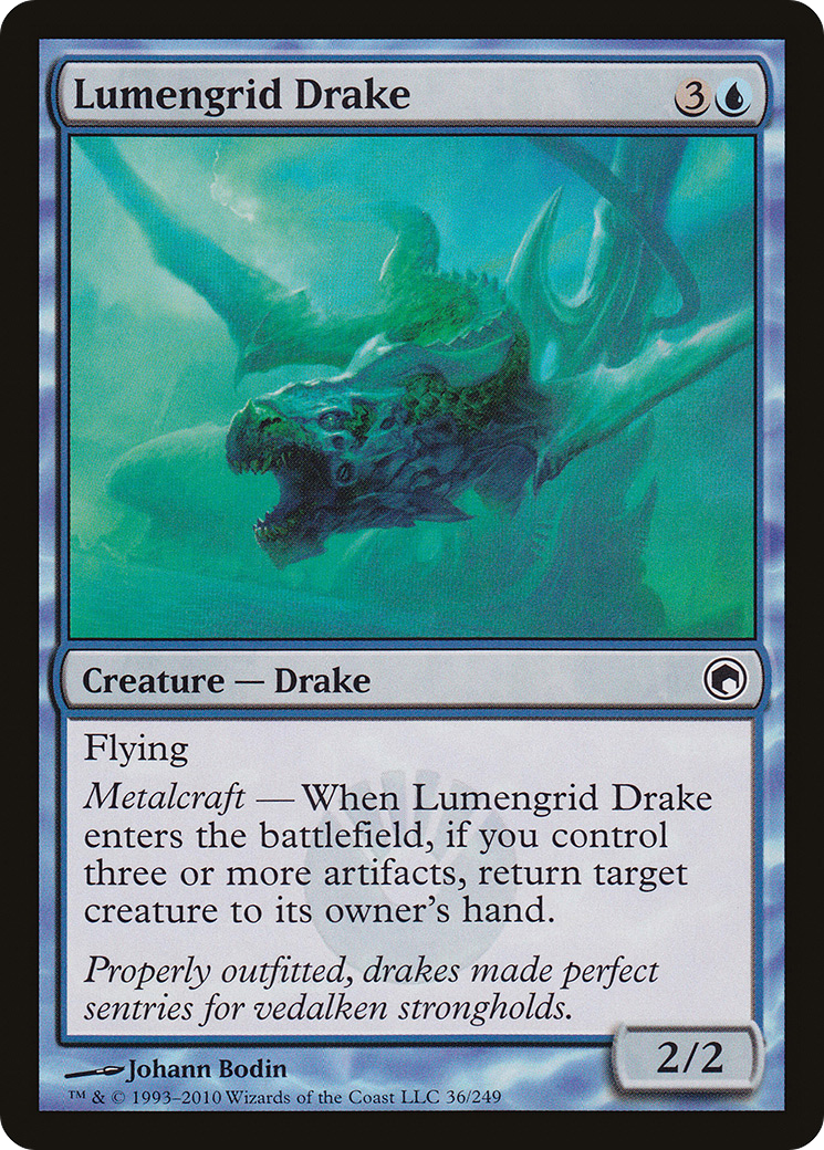 Image of Lumengrid Drake (SOM-036) - Scars of Mirrodin Foil