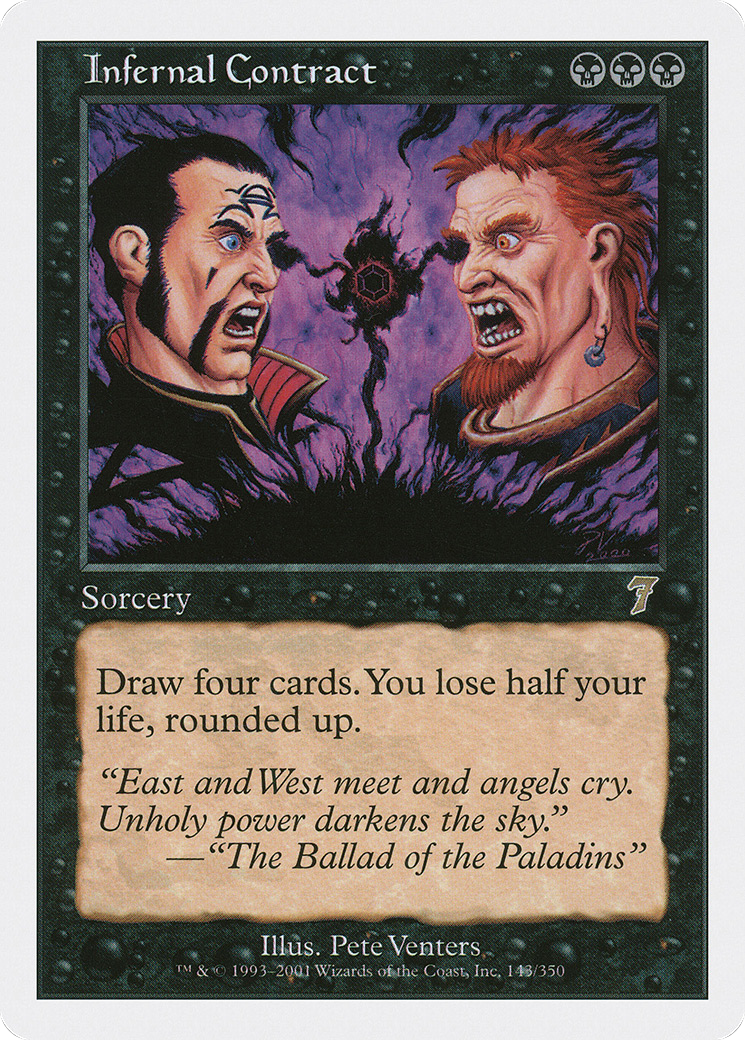 Image of Infernal Contract (7ED-143) - 7th Edition Foil