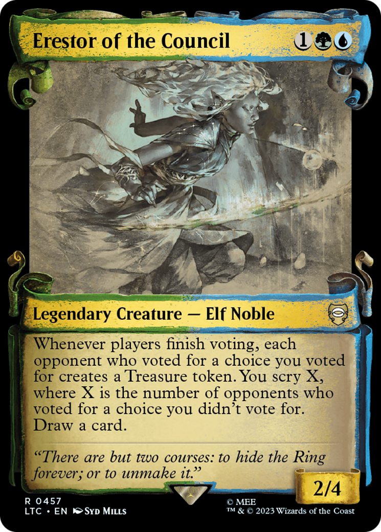 Image of Erestor of the Council (Showcase Scrolls) (LTC-457) - Tales of Middle-earth Commander: (Showcase) Foil