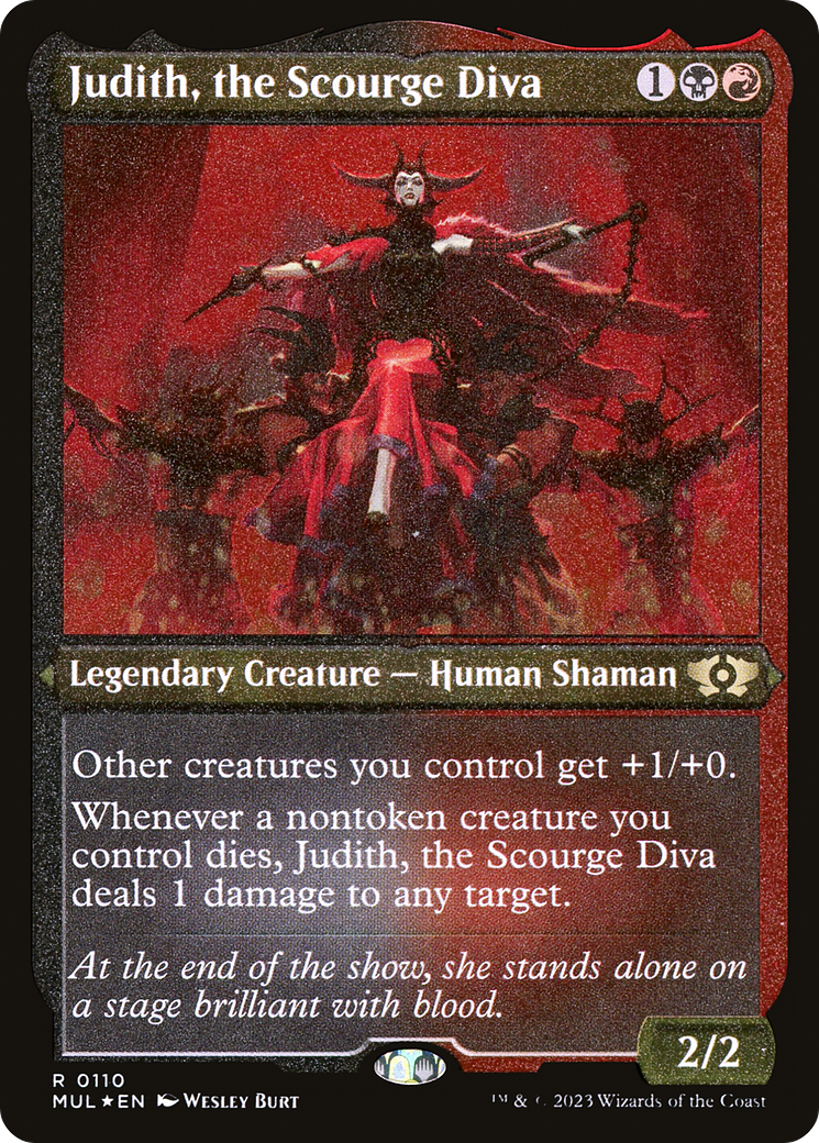 Image of Judith, the Scourge Diva (Foil Etched) (MUL-110) - Multiverse Legends Foil