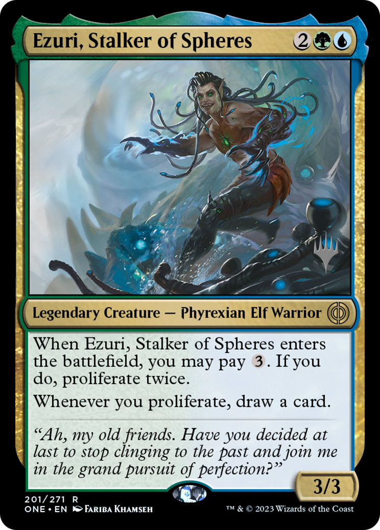 Image of Ezuri, Stalker of Spheres (PPONE-201) - Phyrexia: All Will Be One Promos Foil