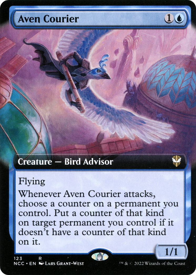 Image of Aven Courier (Extended Art) (NCC-123) - New Capenna Commander: (Extended Art)