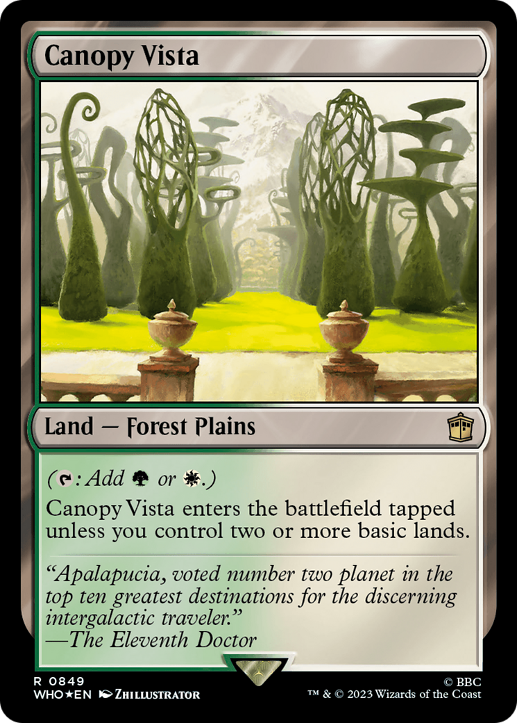 Image of Canopy Vista (Surge Foil) (WHO-849) - Doctor Who Foil