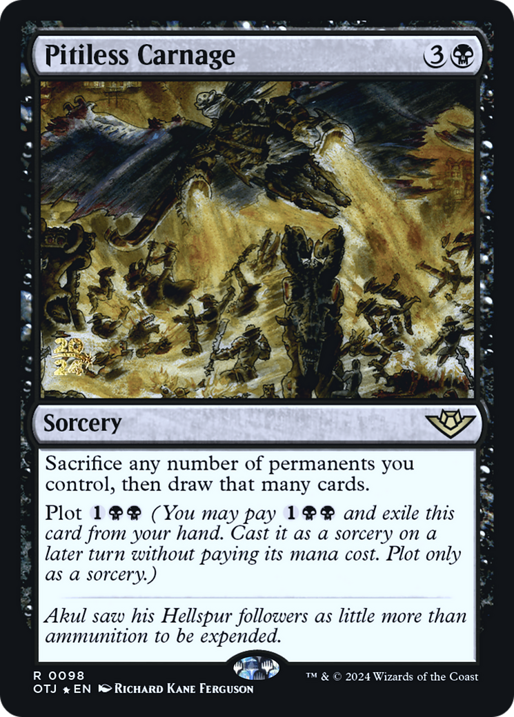 Image of Pitiless Carnage (PRE-098) - Outlaws of Thunder Junction Promos Foil
