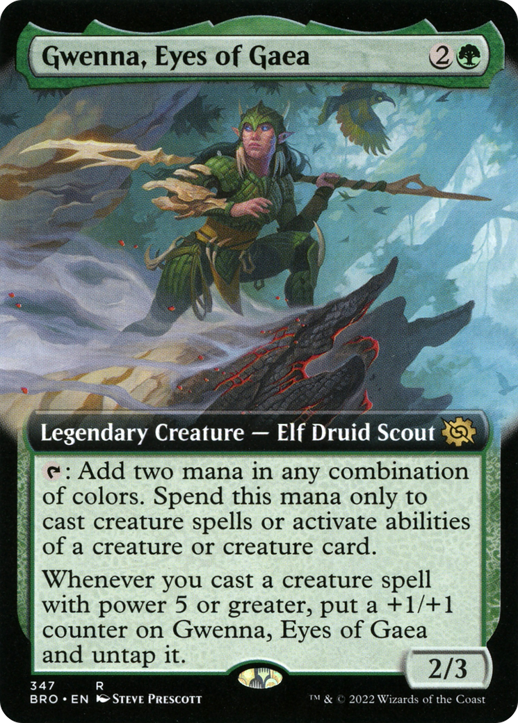Image of Gwenna, Eyes of Gaea (Extended Art) (BRO-347) - The Brothers' War: (Extended Art) Foil