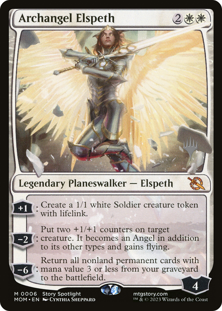 Image of Archangel Elspeth (PPMOM-006) - March of the Machine Promos