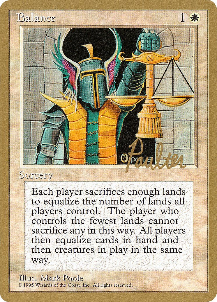 Image of Balance - 1996 Preston Poulter (4ED) (WCD-) - Pro Tour Collector Set