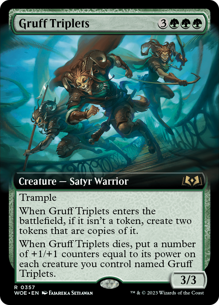 Image of Gruff Triplets (Extended Art) (WOE-357) - Wilds of Eldraine: (Extended Art) Foil