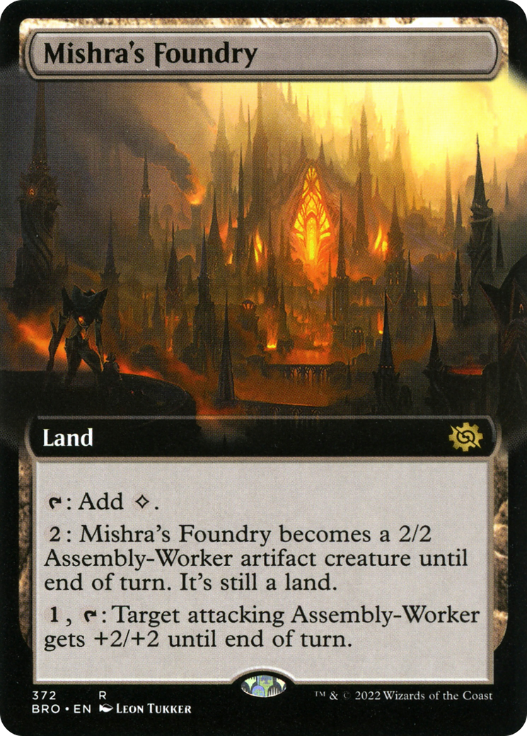 Image of Mishra's Foundry (Extended Art) (BRO-372) - The Brothers' War: (Extended Art) Foil
