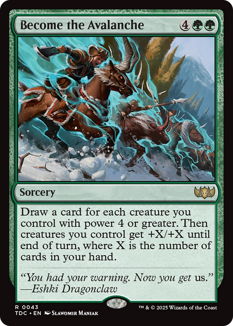 Image of Become the Avalanche (TDC-043) - Commander: Tarkir: Dragonstorm