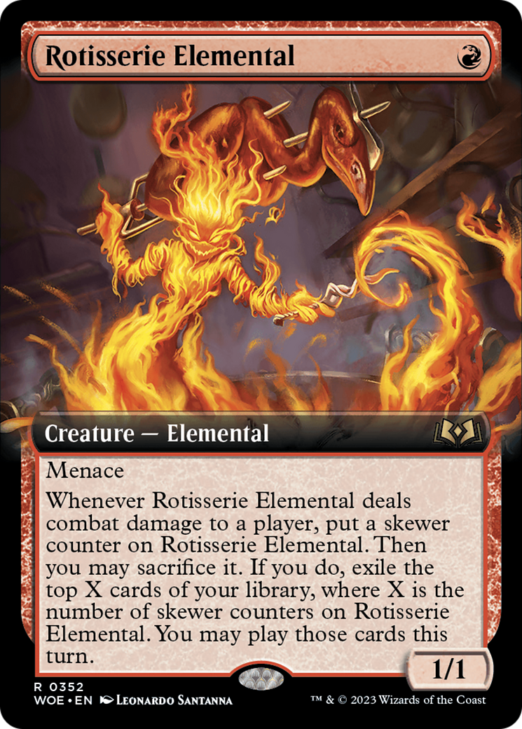 Image of Rotisserie Elemental (Extended Art) (WOE-352) - Wilds of Eldraine: (Extended Art) Foil