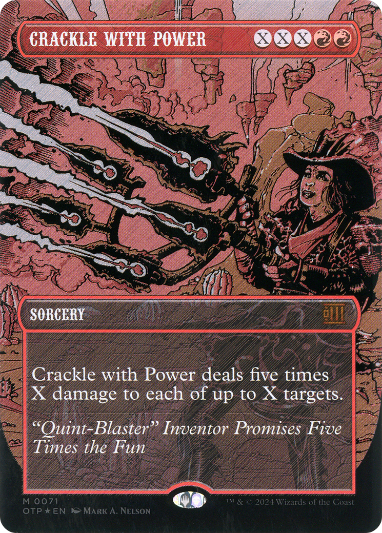 Image of Crackle with Power (Textured Foil) (OTP-071) - Breaking News (Borderless) Foil