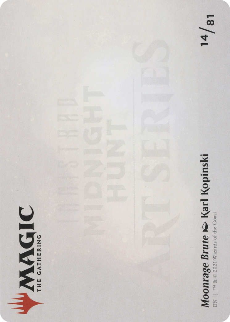 Image of Moonrage Brute // Moonrage Brute (AMID-014) - Midnight Hunt Art Series (Borderless) Foil
