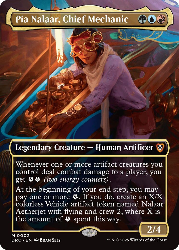 Image of Pia Nalaar, Chief Mechanic (Borderless) (DRC-002) - Commander: Aetherdrift (Borderless)