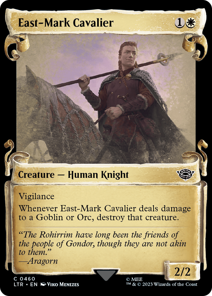 Image of East-Mark Cavalier (Showcase Scrolls) (LTR-460) - The Lord of the Rings: Tales of Middle-earth: (Showcase) Foil