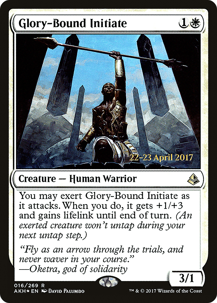Image of Glory-Bound Initiate (PRE-16S) - Amonkhet Promos Foil