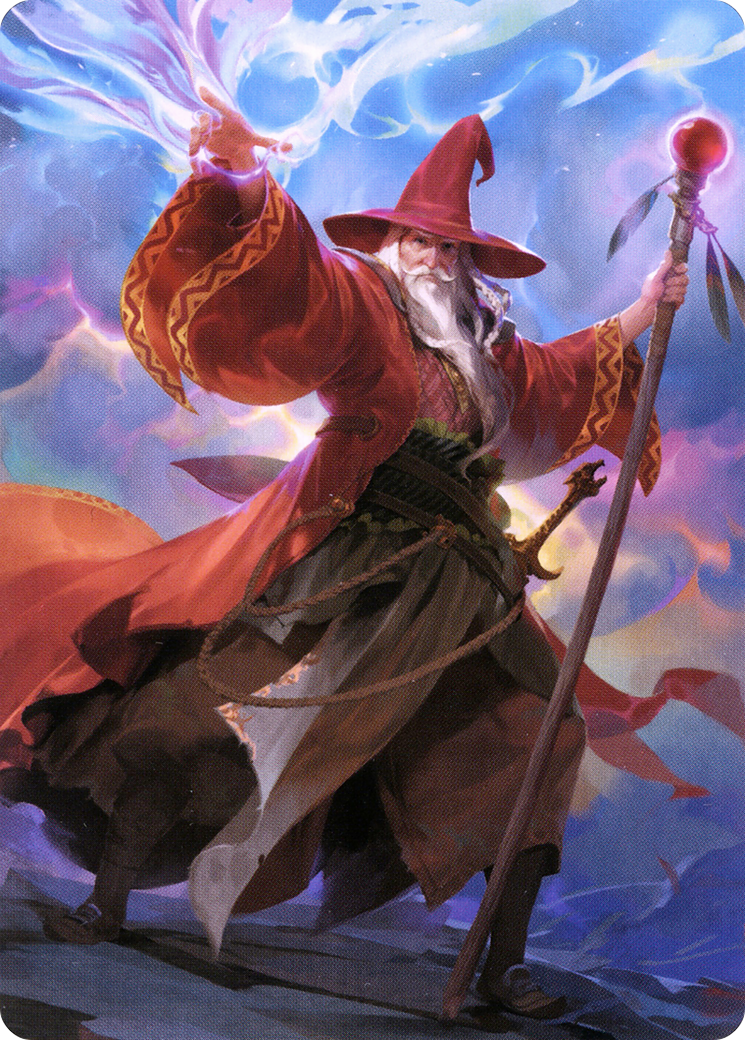 Image of Elminster // Elminster (ACLB-036) - Battle for Baldur's Gate Art Series (Borderless) Foil