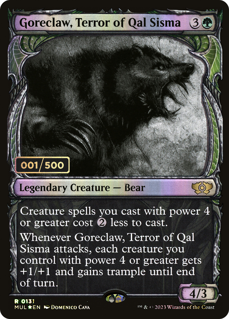 Image of Goreclaw, Terror of Qal Sisma (Serial Numbered) (MUL-157) - Multiverse Legends: (Showcase) Foil