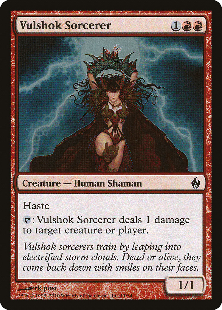Image of Vulshok Sorcerer (PD2-011) - Premium Deck Series: Fire and Lightning Foil