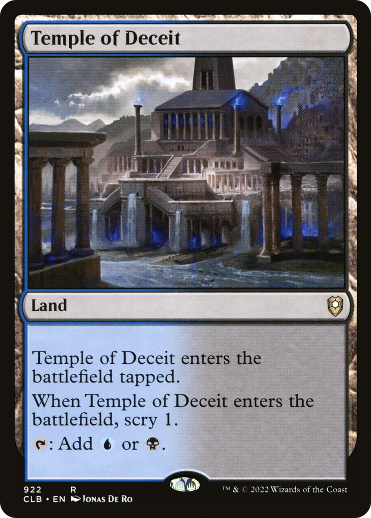 Image of Temple of Deceit (CLB-922) - Commander Legends: Battle for Baldur's Gate