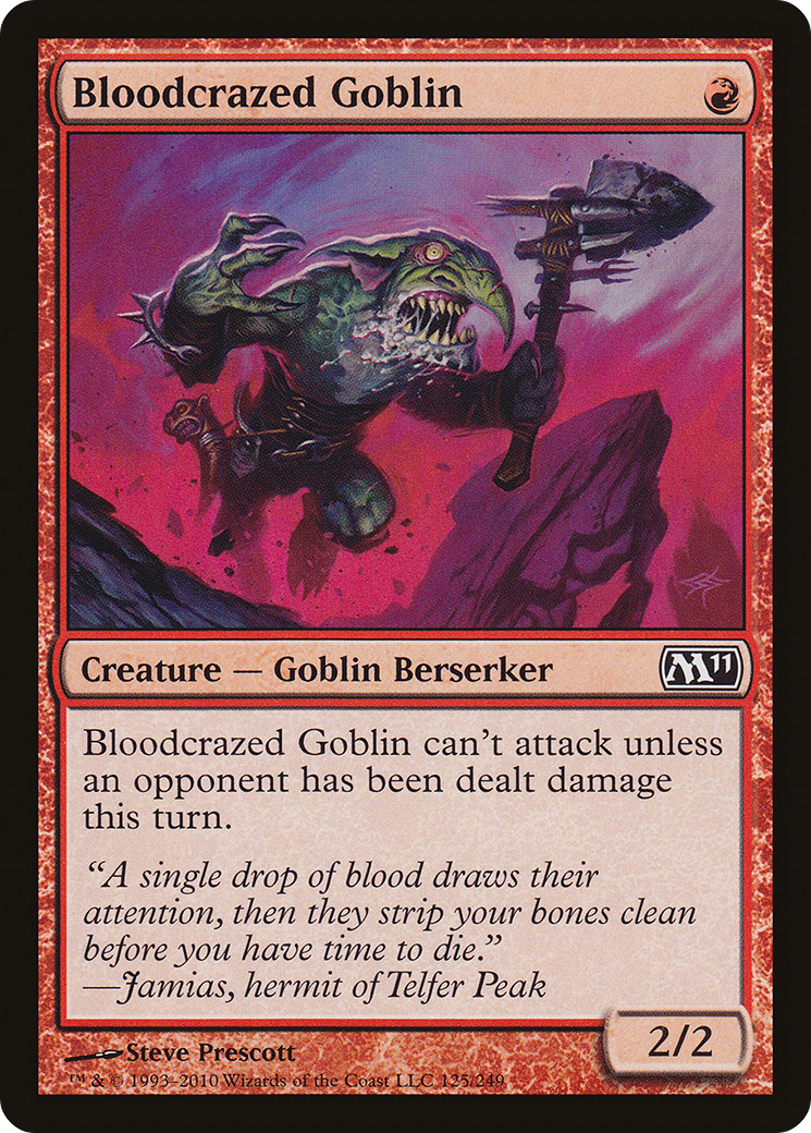 Image of Bloodcrazed Goblin (M11-125) - Magic 2011 Foil