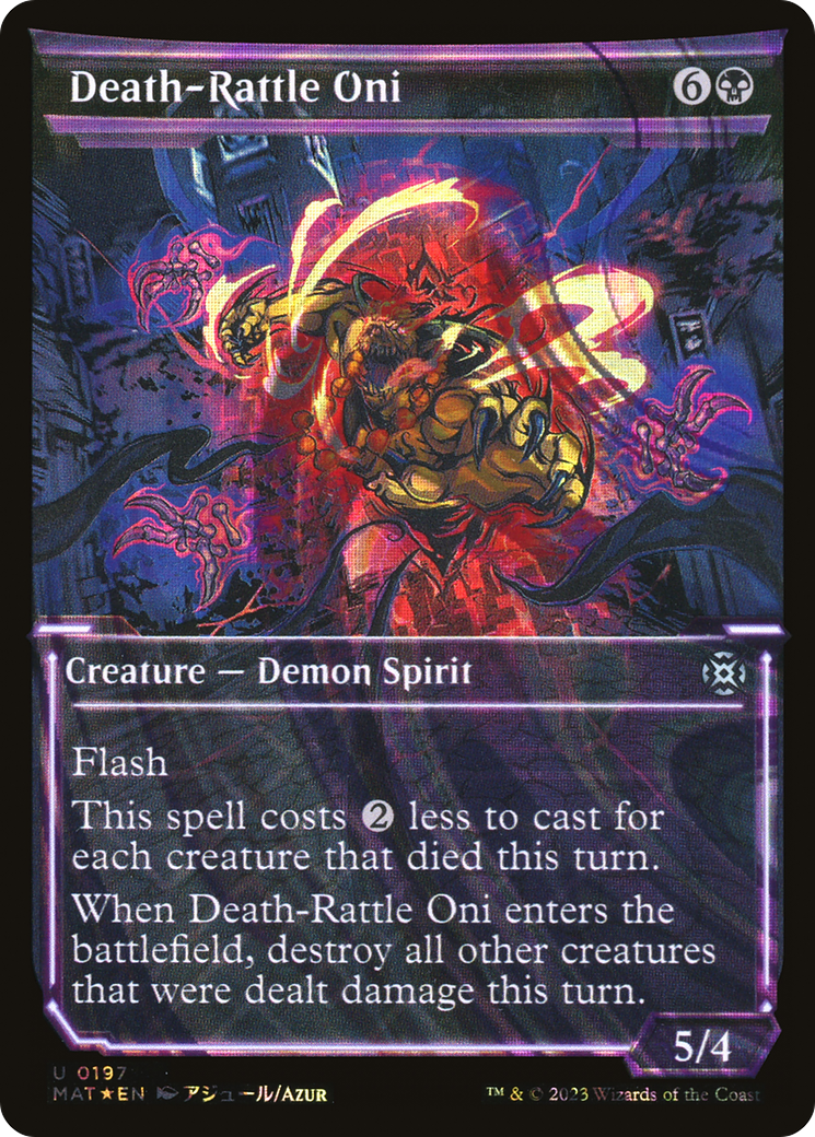 Image of Death-Rattle Oni (Halo Foil) (MAT-197) - March of the Machine: The Aftermath: (Showcase) Foil