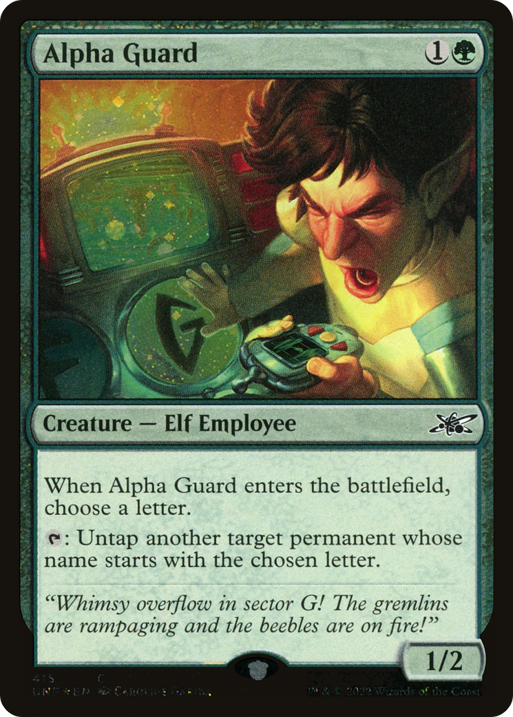 Image of Alpha Guard (Galaxy Foil) (UNF-415) - Unfinity Foil