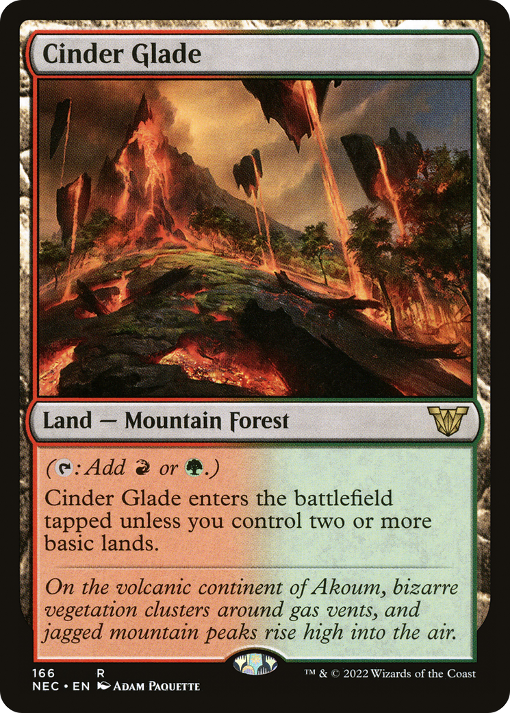 Image of Cinder Glade (NEC-166) - Neon Dynasty Commander