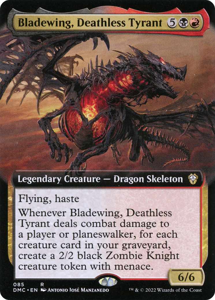 Image of Bladewing, Deathless Tyrant (Extended Art) (DMC-085) - Dominaria United Commander: (Extended Art)