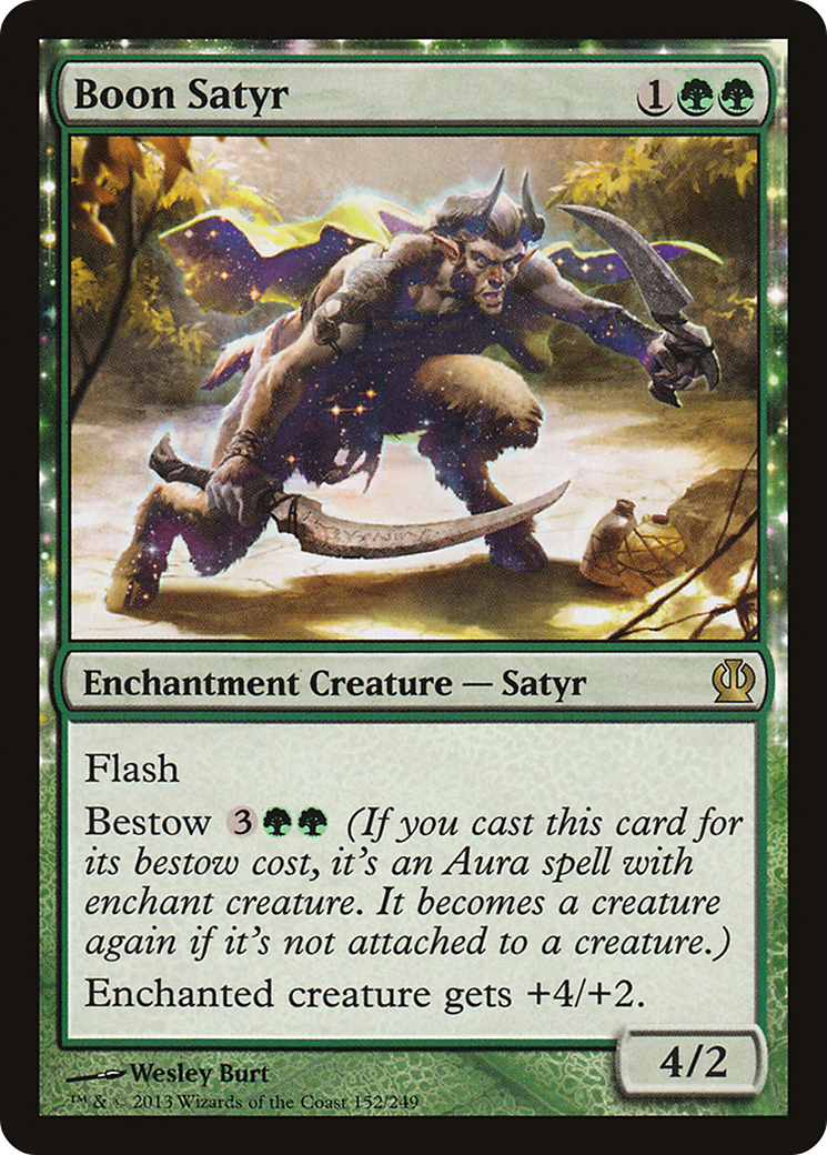 Image of Boon Satyr (THS-152) - Theros: (enchantment)
