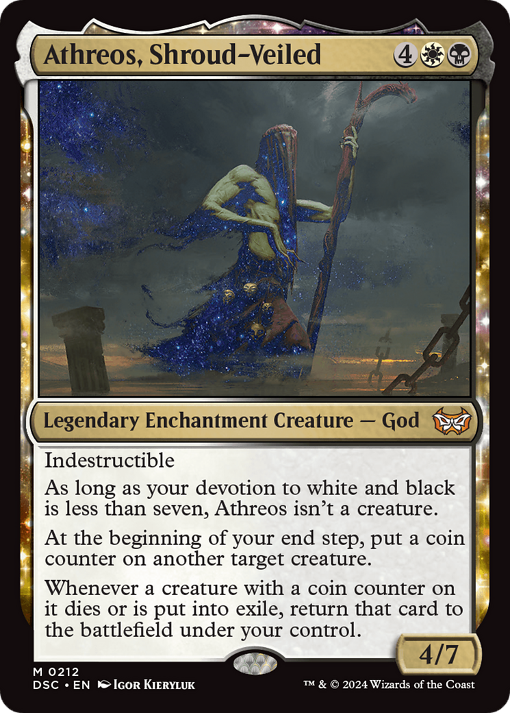 Image of Athreos, Shroud-Veiled (DSC-212) - Duskmourn: House of Horror Commander: (enchantment)
