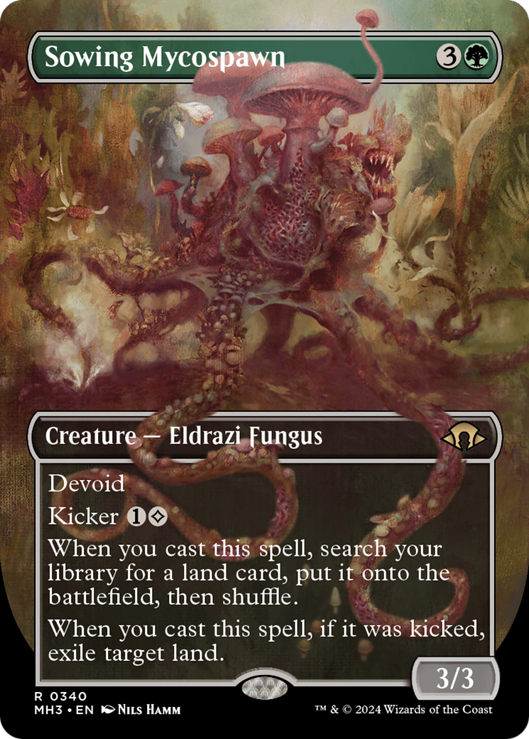 Image of Sowing Mycospawn (Borderless) (MH3-340) - Modern Horizons 3 (Borderless) Foil