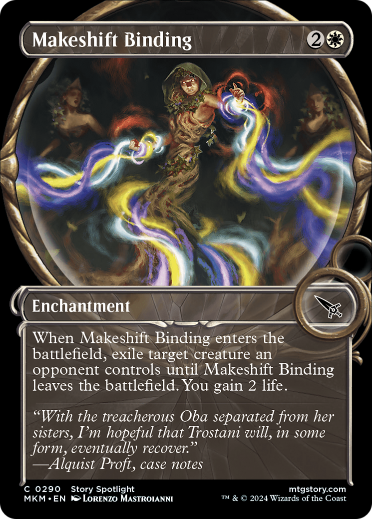 Image of Makeshift Binding (Showcase) (MKM-290) - Murders at Karlov Manor: (Showcase) Foil