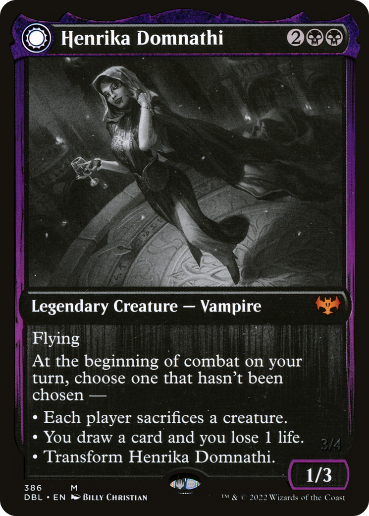 Image of Henrika Domnathi (DBL-386) - Innistrad: Double Feature: (Double Faced Transform) Foil